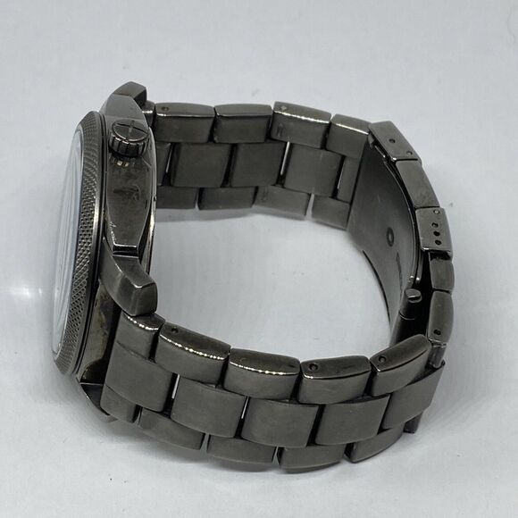 Fossil FS4774 Men's Gray Stainless Steel Analog Black Dial Quartz Watch XX404 - Picture 9 of 12